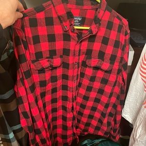 Red Flannel Shirt Mens Used